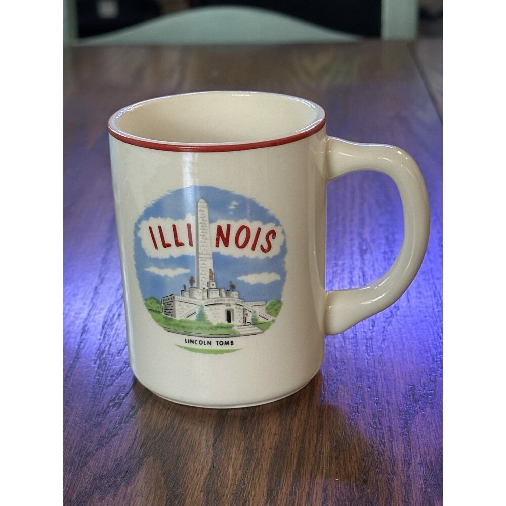 Vintage 1960’s/1970’s Illinois Lincoln Tomb Mug‎